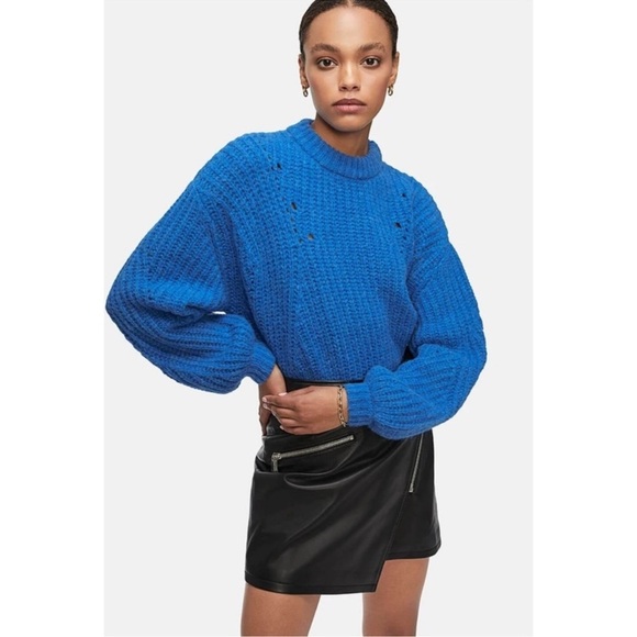 Anine Bing Jolie Sweater in Blue - Picture 1 of 15